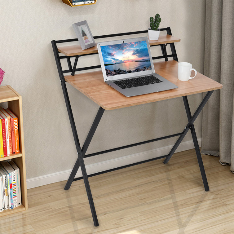 Inbox Zero Folding Study Desk Khaki & Reviews Wayfair